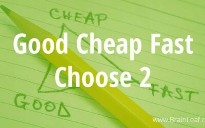 Good Cheap Fast – Choose Two